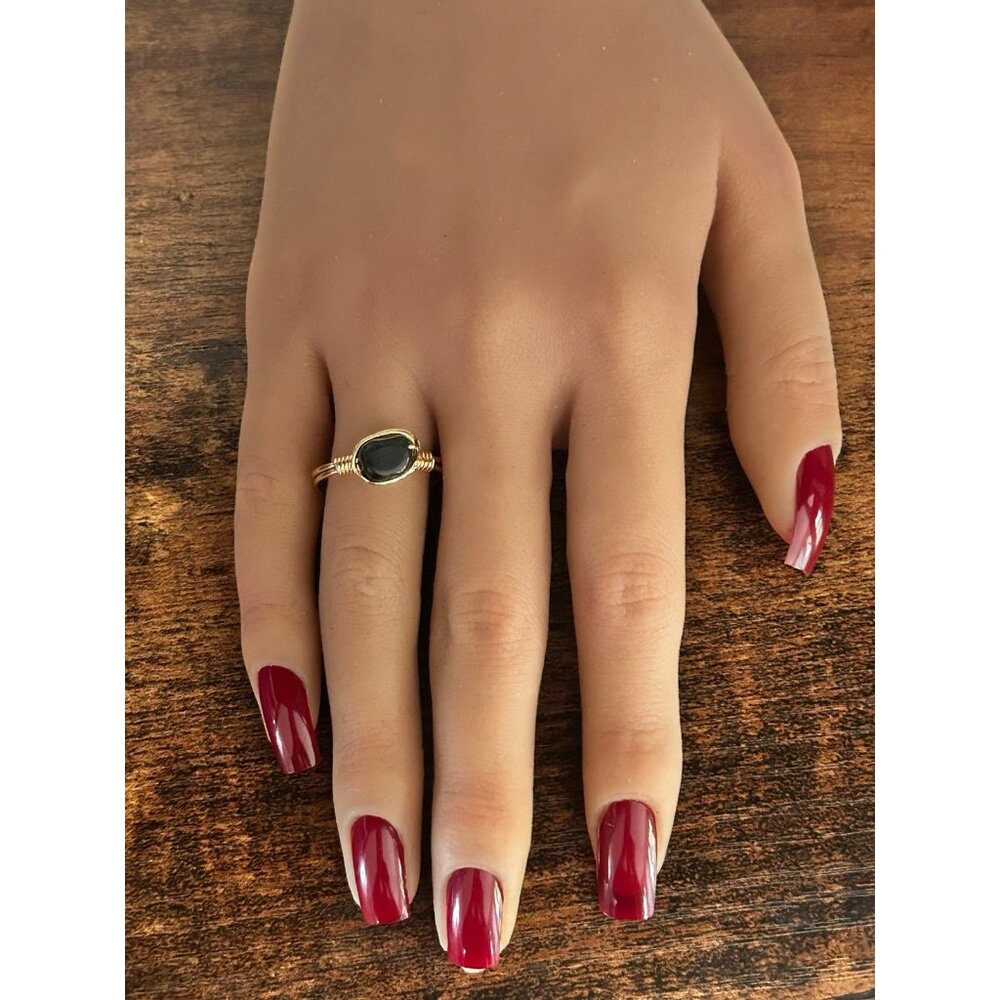 Handmade Wire Stone Rings - Picture 5 of 6